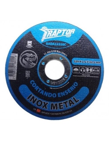 Discos De Corte   "   * Raptor  -  * Metal "   Fino  4,5"  *   1,0  Mm   C/p